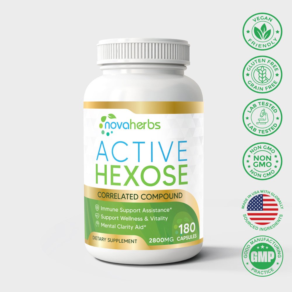 Best AHCC supplement bottle by NovaHerbs for immune support